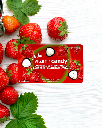 [JV-Strawberry] Jakes Vitamin Candy Aardbeien